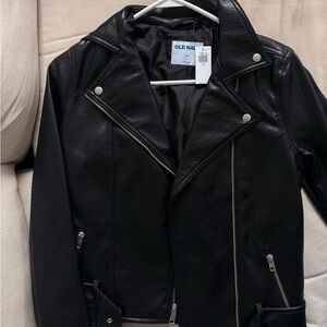 Old Navy Leather Jacket NWT